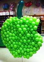Freestanding balloon logo for an Apple Computer event